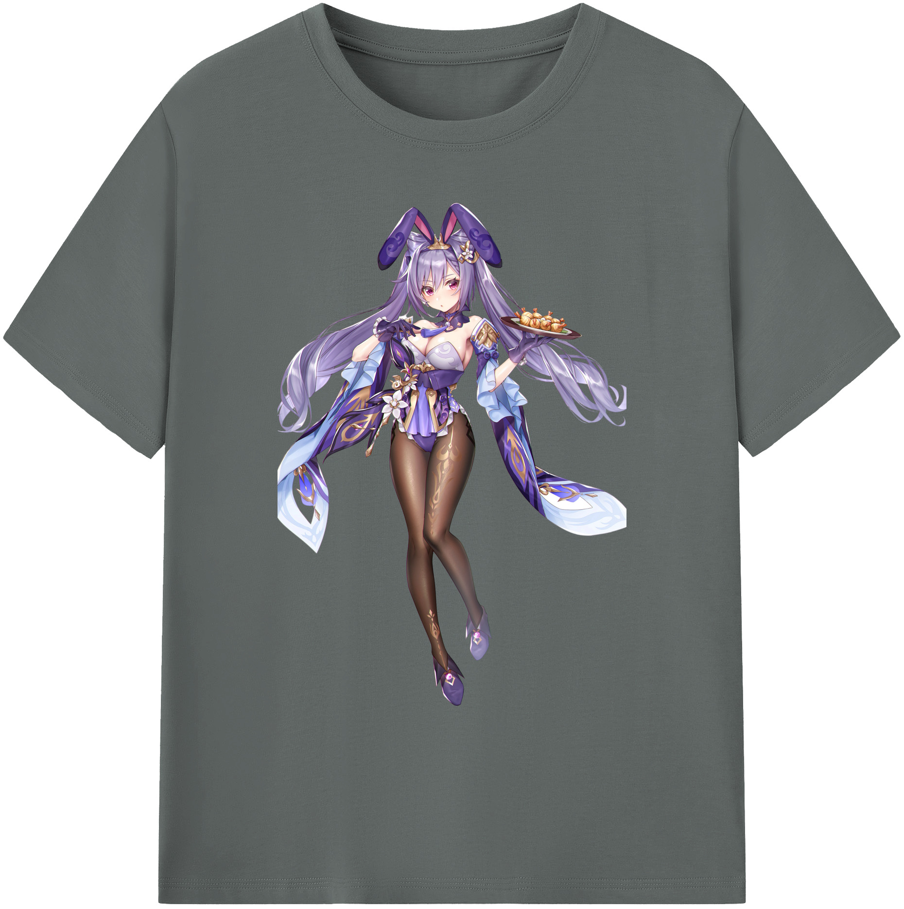 げんし神 刻晴 こくせい genshin Kokusei 綿100％ メンズ半袖Tシャツ｜肌触りやわらか＆通気性